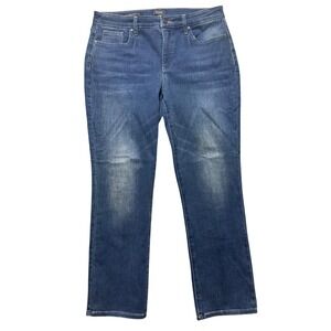 NYDJ Sheri Slim Jeans Women‎ Size 12 Blue Wash Lift Tuck Technology Medium Wash